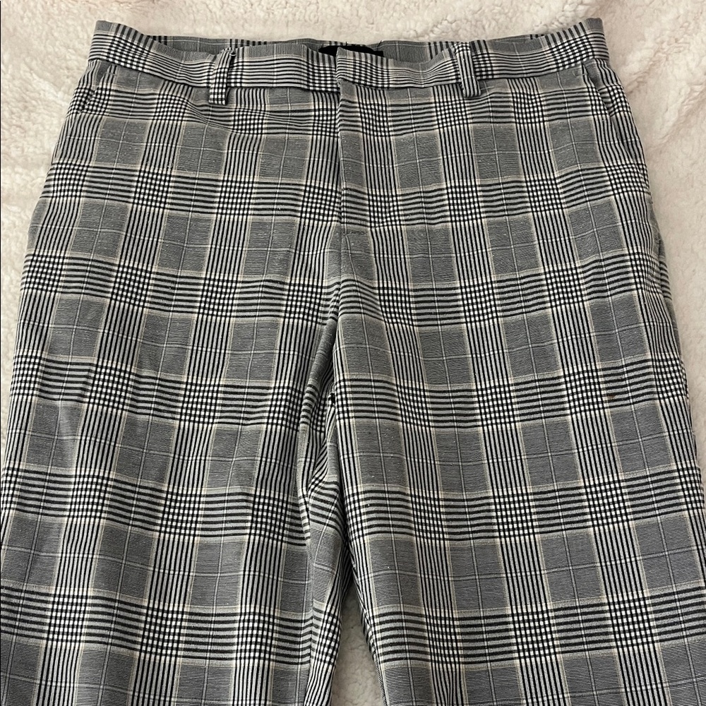 H&M Black and White Checkered Pants